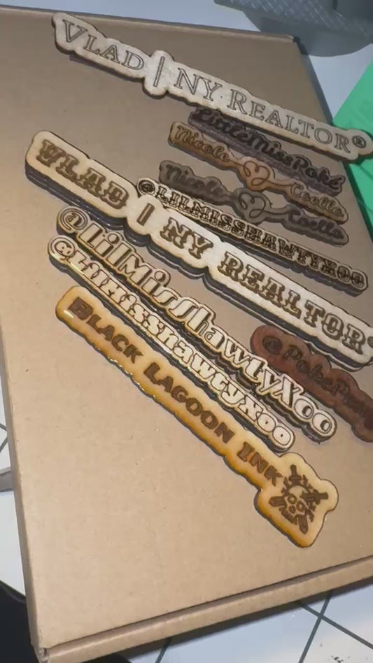 Custom Wood Engraved Name Key Chains